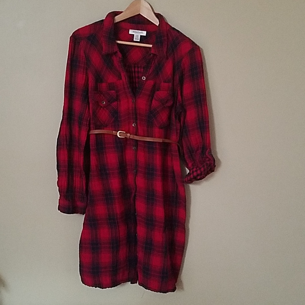 Motherhood Maternity Plaid Maternity Dress